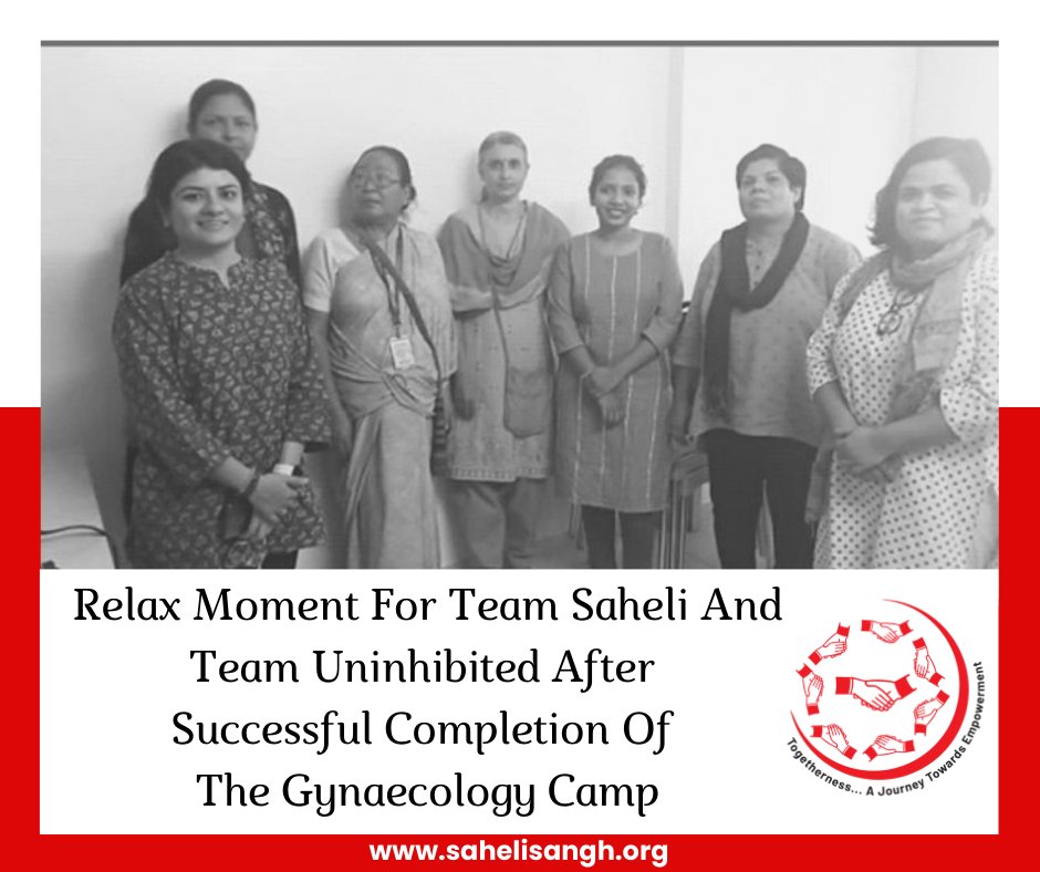#50. स्त्री रोग शिविर के सफल समापन के बाद टीम सहेली और टीम अनिन्हिबिटिड के लिए सुकून के पल।

More Info@ sahelisangh.org