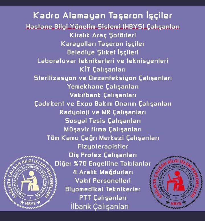 #TaseronaAyrımsızKadro amasız fakatsız tüm taşeronlara kadro <a href="/vedatbilgn/">Vedat Bilgin</a>