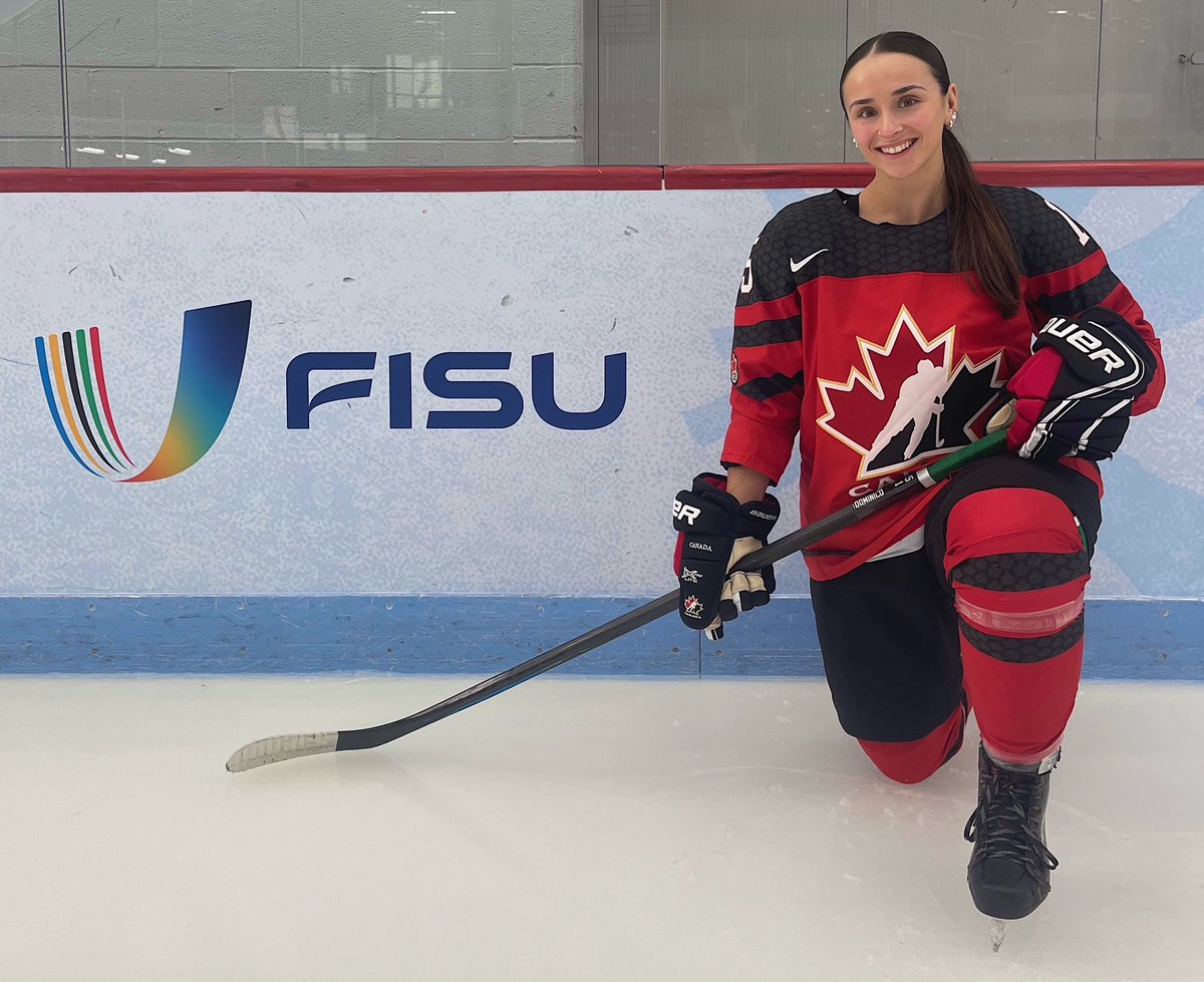 Maria Dominico and Team Canada hit the ice today for their first FISU game vs Slovakia at 8pm! 

Join us in cheering on Maria and the rest of Team Canada by tuning in on FISU.tv