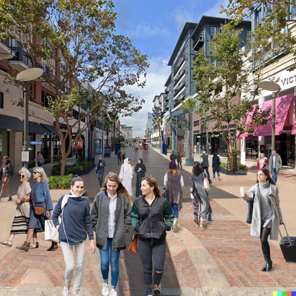 AIgenerated street transformations on Twitter "Bay Street (Emeryville