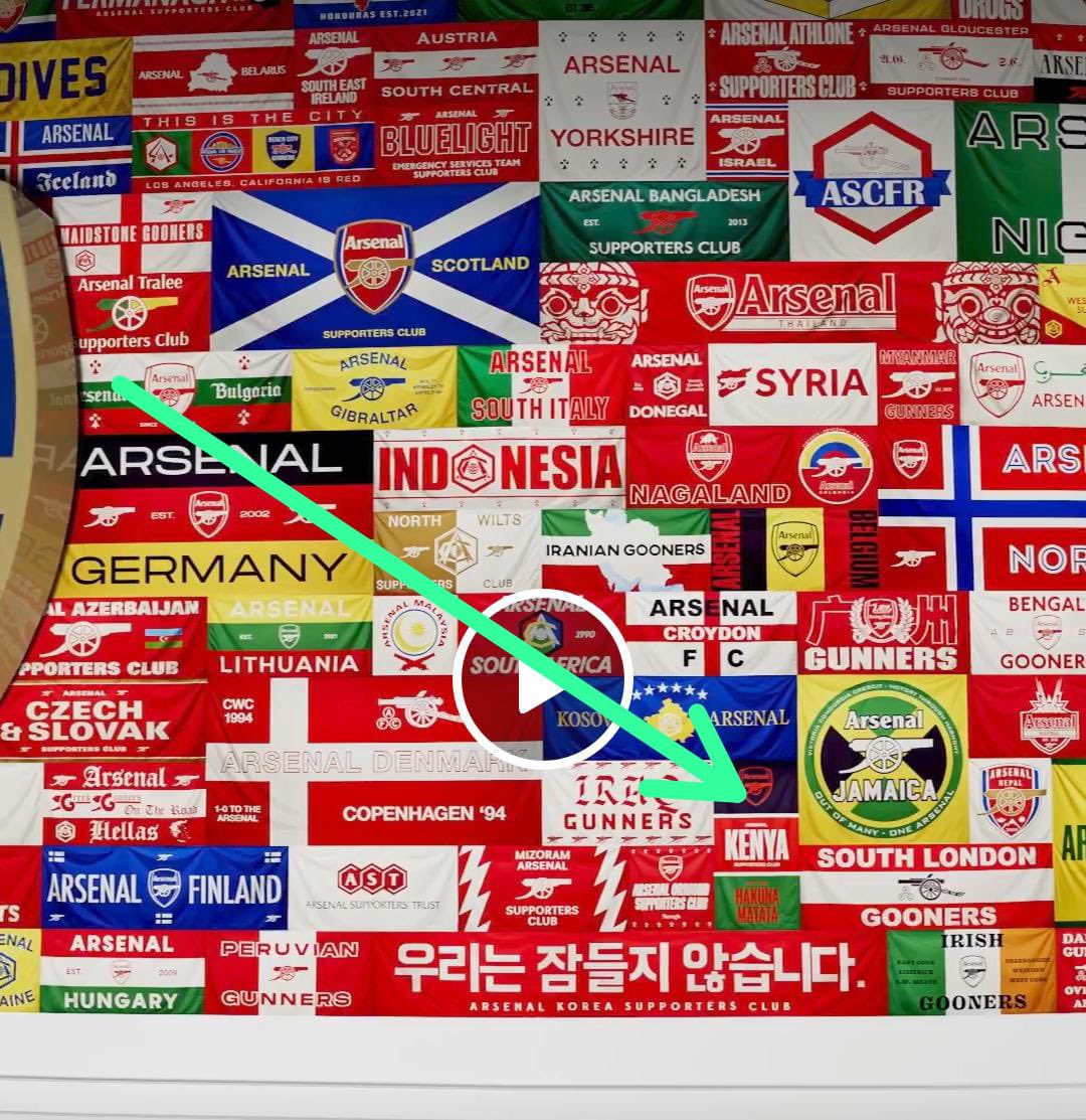 arsenalfckenya's tweet photo. Our new Emirates Stadium artwork. @Arsenal Kenya well represented. #COYG https://t.co/arqRKJurWd