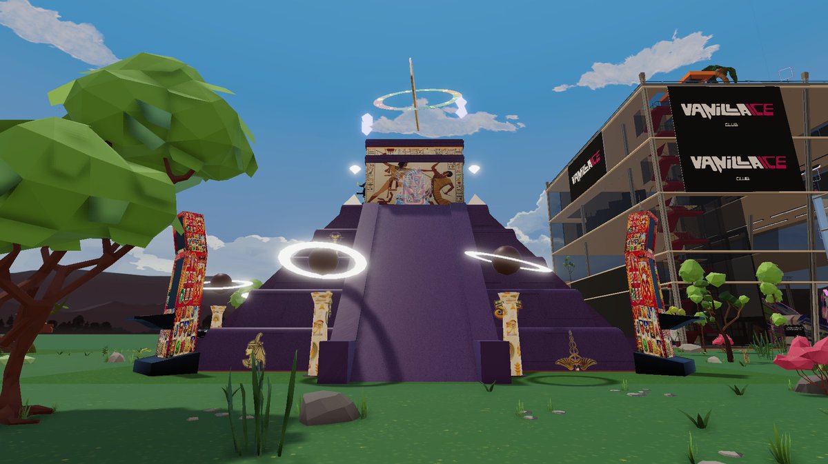 metaversecac's tweet photo. Have you visited our pyramid casino project?

There is a casino hidden inside this pyramid designed in purple. Visit it to explore the pyramid and to find the hidden casino.

Location -38, 69
.
.
.
#vr #decentraland #metaverse #nft #crypto https://t.co/FD7frymOqQ