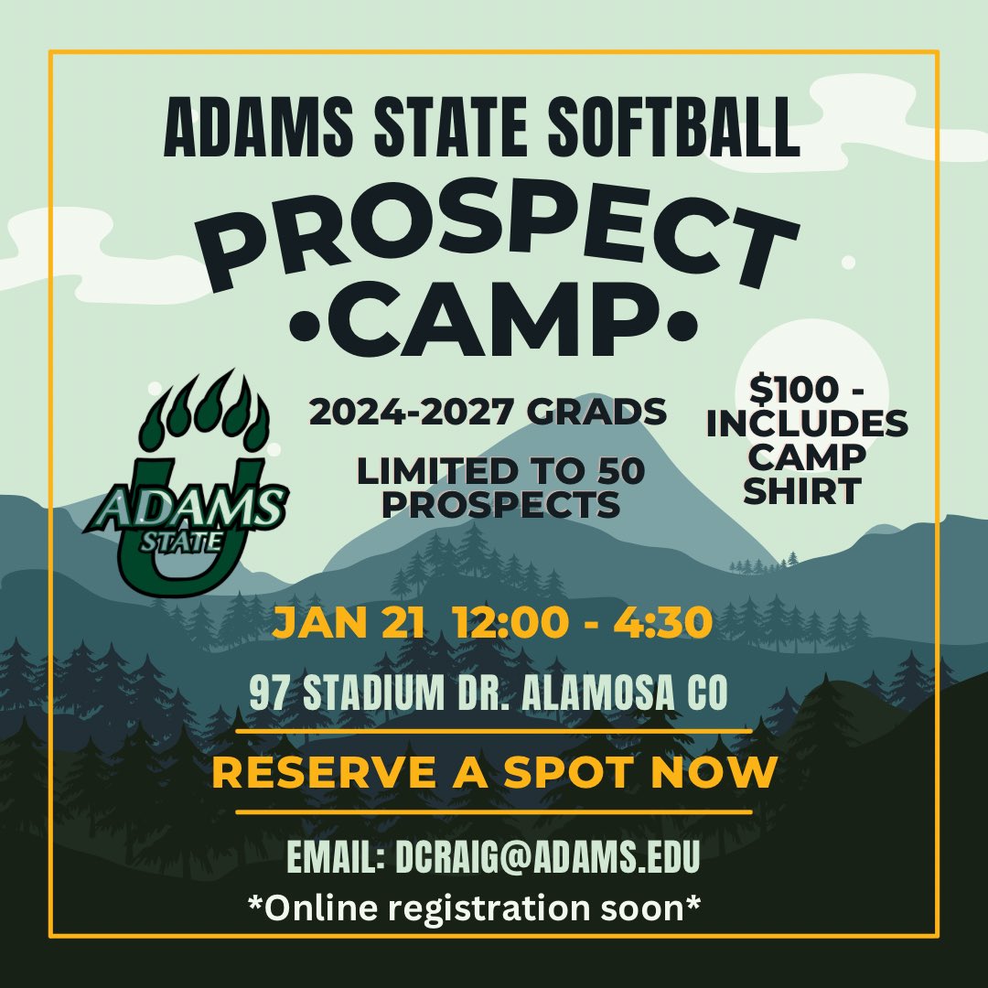 AdamsStateSBall's tweet photo. Online registration is now open!

https://t.co/vvCAUSwBRE https://t.co/ErDkKaEIAQ