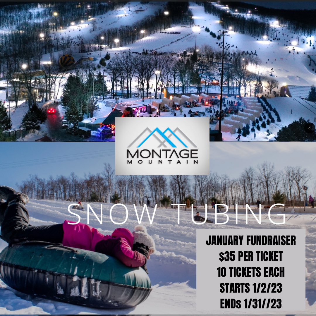 Riverfront Sports January Fundraising is back! This month we are teaming up with Montage Mountain to sell tubing tickets in packs of 10! ❄️⛄️🏂🎿

🚨Tickets can be picked up at Riverfront Sports stand. Any questions please email Emily at esheehan@riverfrontsports.com
