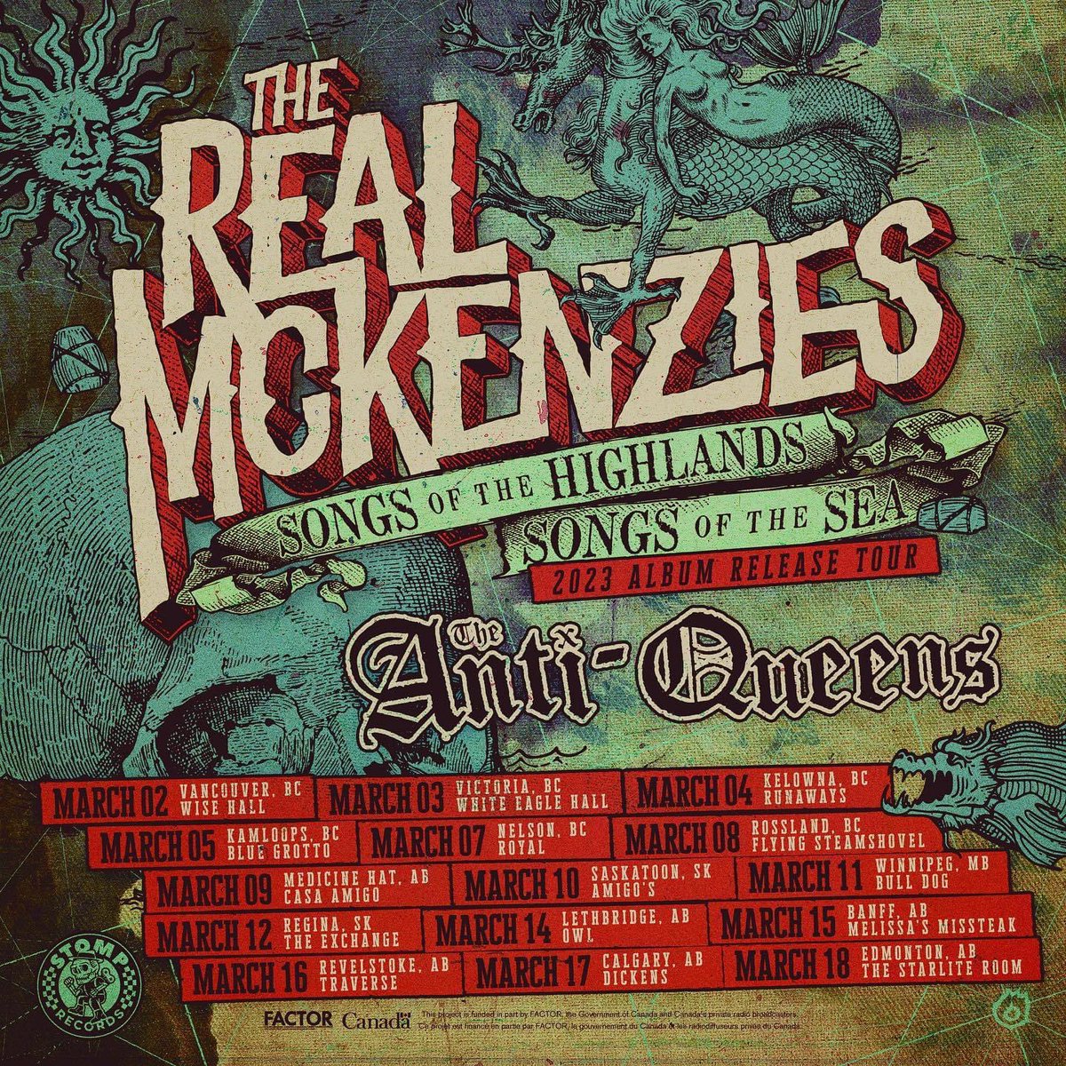 ⚡️ TOUR ANNOUNCEMENT ⚡️

We will be joining The Real Mckenzies for a west coast Canadian tour this March! Tickets go on sale Thursday, January 12th at 1pm EST. 

#tour #westcoast #canada #westerncanada #punkrock #rocknroll #music #livemusic #lfg