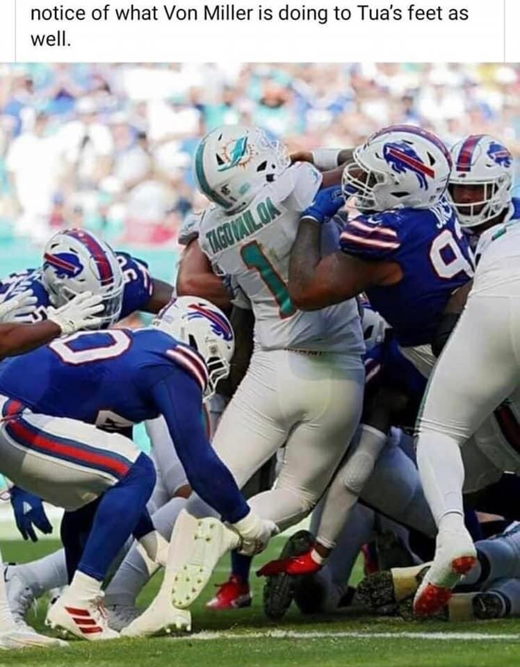 Nothing to see 👀 here so please don’t tell me they weren’t trying to take Tua out! We are a big threat to Buffalo. Talk all the 💩 you want but this picture speaks for itself 🐬🧡🐬🧡#1 is my QB🧡