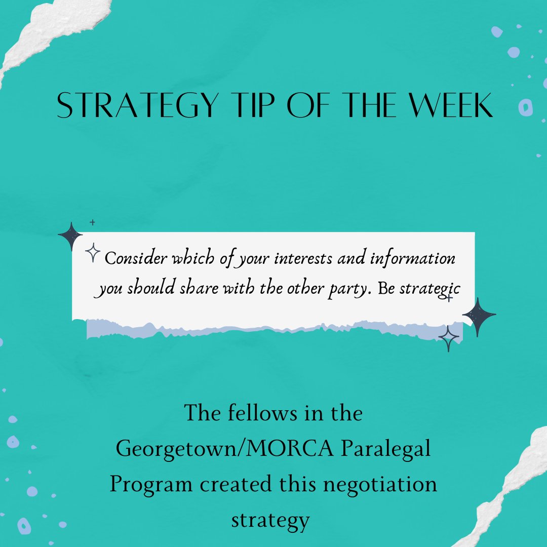 NegotiationW's tweet photo. Thank you to the Fellows in the MORCA-Georgetown Paralegal Program for this wise #negotiationtip. @ORCA_DC @georgetownpji https://t.co/XONa6IV5Ga