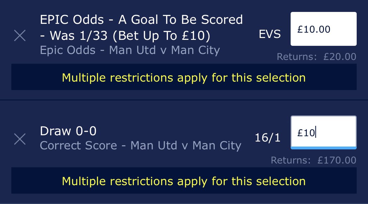 RoysBets's tweet photo. Not likely but a FREE shot at £170! https://t.co/l5qsqtrR1D