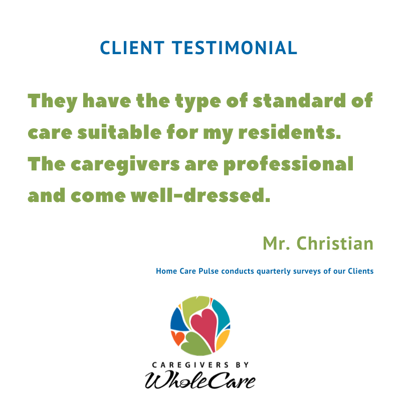 WholeCare's tweet photo. Kind words from our clients: How Likely are you to recommend Caregivers by WholeCare to others if they need care? https://t.co/KrVOrYudSG #testimonials https://t.co/4n342lhmFf