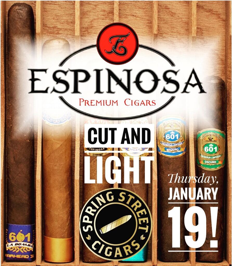 Next Thursday! Featuring blends by Espinosa: Wasabi, Laranja, and Knuckle Sandwich-all with unique beer pairings!  #springstreetcigarstupelo #espinosa #wasabi #laranjacigars #knucklesandwich #smokelocal instagr.am/p/CnSRF-_OReE/