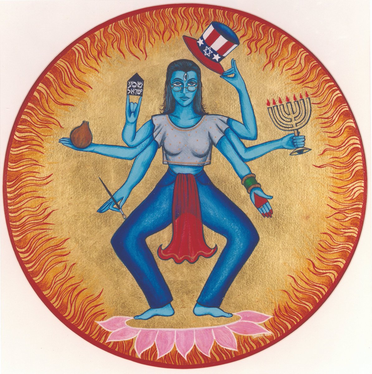 The identity of Indian-American-Jewish artist Siona Benjamin is layered and multifaceted, just like her artwork. 

Curated by Dr. Samantha Baskind, Distinguished Professor of Art History, “Beyond Borders: The Art of Siona Benjamin” runs Jan 17 - Mar 25. artsandsciences.csuohio.edu/galleries