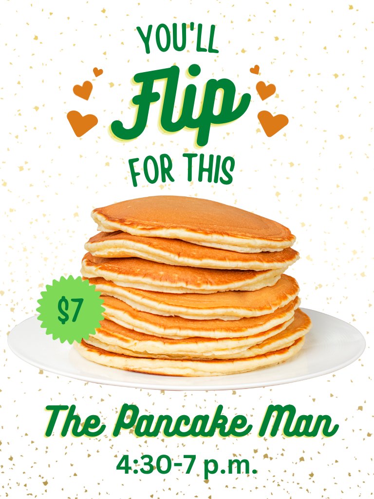 GretnaPrimetime's tweet photo. Did you know the Pancake Man offers free seconds?! It’s a delish way to refuel for the next round of show choir!
https://t.co/VHj6MUr5fp
#gretnaprimetime #carbalicious #pancakeman #breakfastfordinner https://t.co/V72nZt7EFt