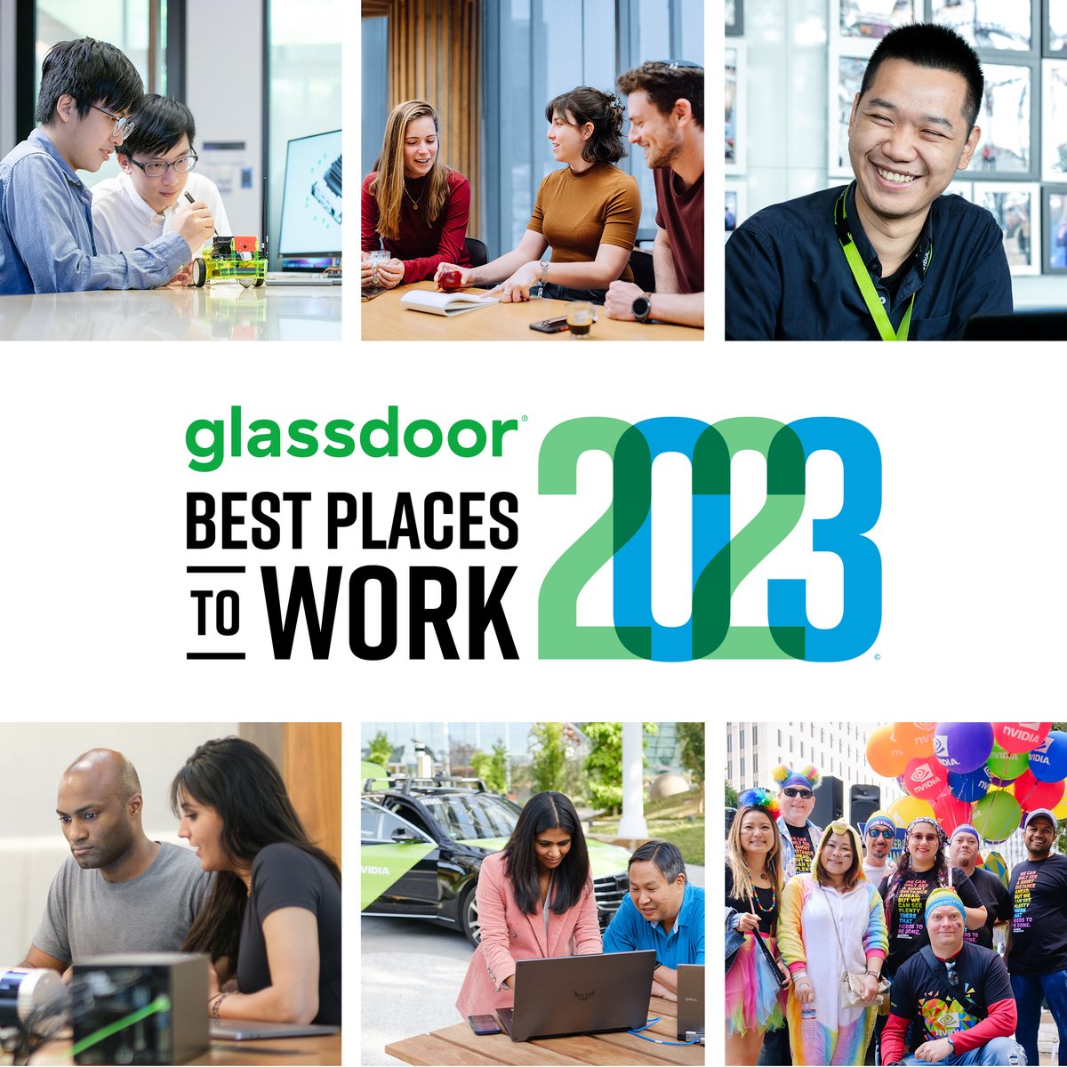 Thanks to our employees, NVIDIA is again one of the Best U.S. Workplaces, according to @Glassdoor. Learn more about us: nvda.ws/3CGh72V #GlassdoorBPTW #NVIDIAlife