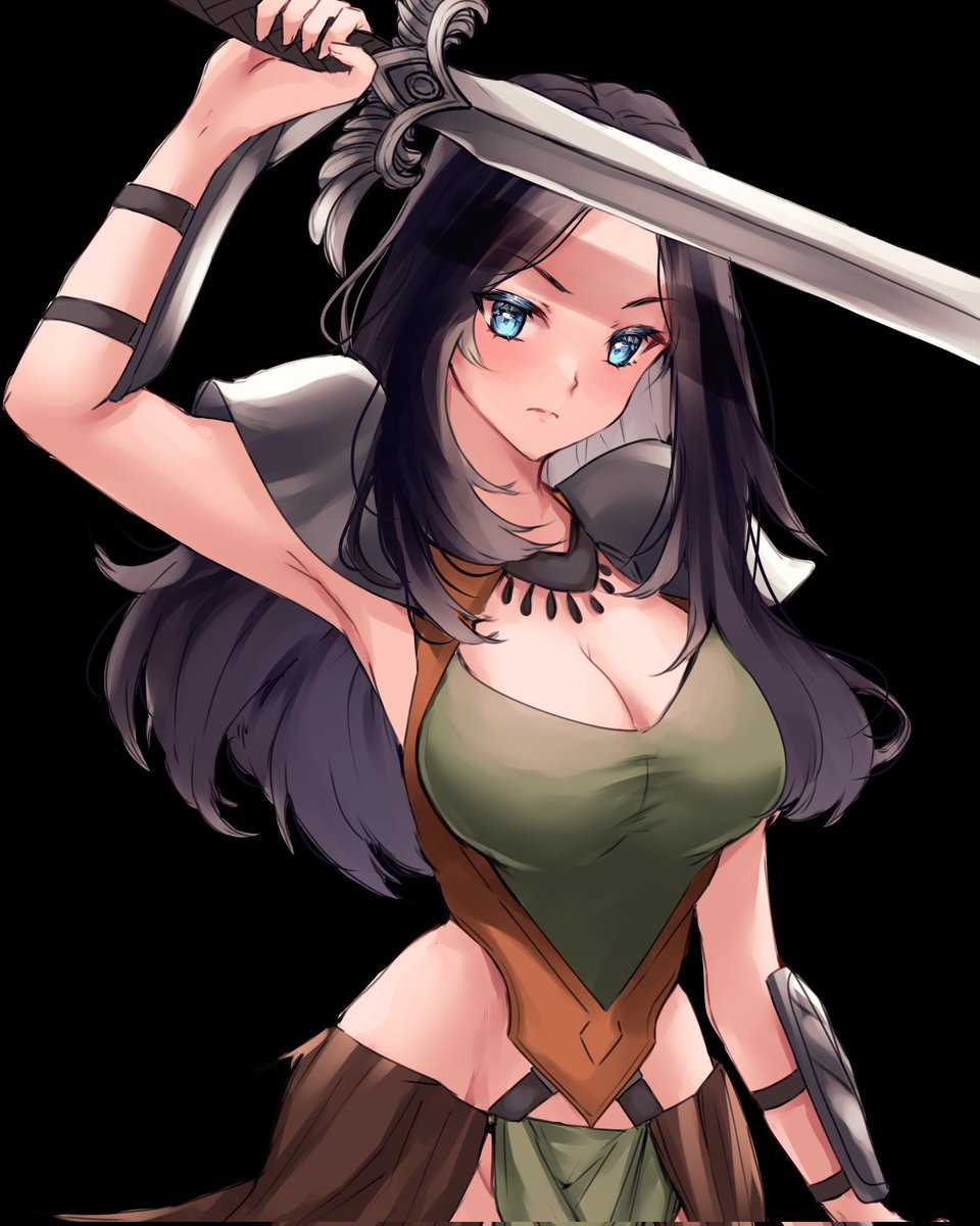 Loren the Amazon by @WinterwolvesG as she appears in Dungeon Dreams 2. Check out the update for more details bit.ly/3W3zXbk #illustrator #anime #game #gamedev #indiegame #rpg #jrpg #dungeon #dreams #dating #simulation