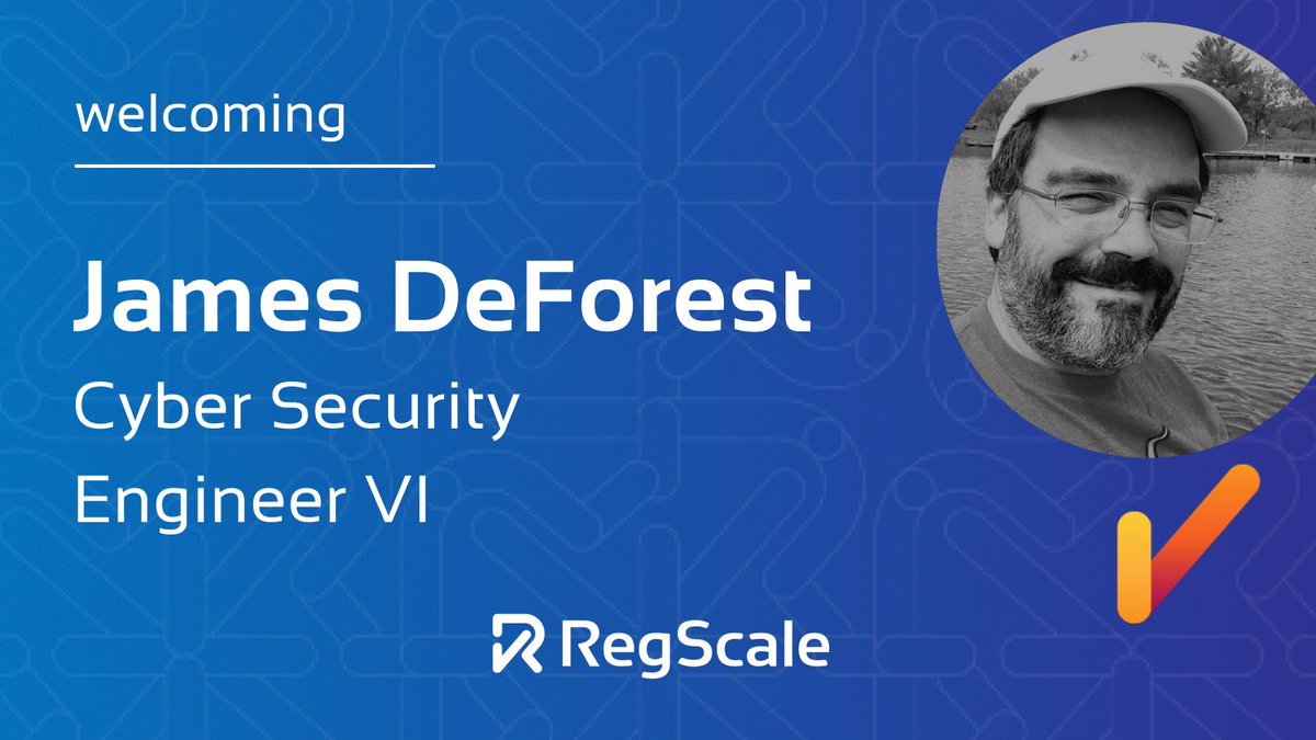 RegScale's tweet photo. We’re ecstatic to welcome James DeForest to RegScale. James brings a passion for technical compliance and decades of experience to our engineering team. “RegScale is a good fit for me because I enjoy technical compliance work. I'm thrilled!”
#newhire #RegOps https://t.co/HbFSW3DEbF