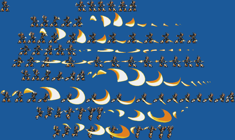 Pixel_FXFreitas's tweet photo. Another Commission request delievered, this time Shadow Armor X expanded saber moves.
Request by GiantmetalLink.

#pixelart, #megaman, #rockman, #shadowarmor, #spritesheet https://t.co/m12MI7Pd54
