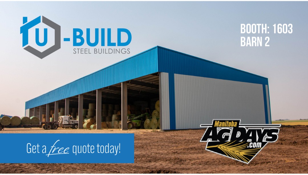 UBuild_SB's tweet photo. Get ready for #AgDays23 ๐พ
Manitoba Ag Days will be at The Keystone Centre in Brandon from January 17th-19th; stop by our Booth 1603 in Barn 2; you have questions, we would love to help answer!
#AgProud #UbuildSteelBuildings #SteelBuildings #BuildSimple #UbuildBetter #ManitobaAg https://t.co/sn4kU5INzV