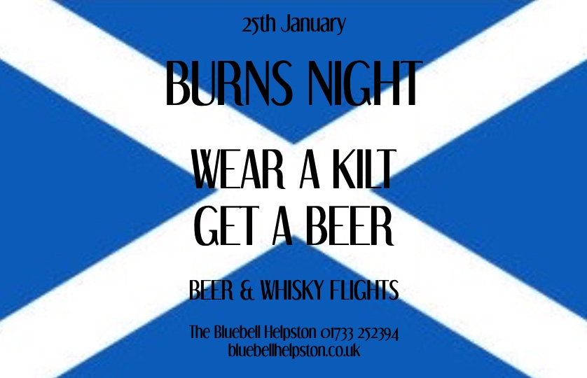 HelpstonPub's tweet photo. Burns Night Special. Good excuse to wear that kilt and drink beer. #burnsnight #kilt #beer #beerlover #whisky #whiskylover #helpstopub https://t.co/vAYFDZBmFp