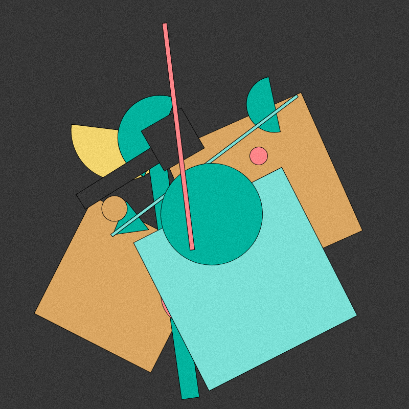 martinsvahn's tweet photo. Genuary day 11: Suprematism

#genuary #genuary2023 #genuary11 #p5js #creativecoding https://t.co/OufanoU3PW