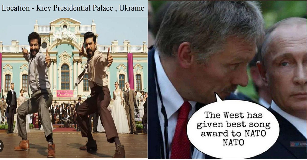chowchowbaat's tweet photo. Connecting the dots ...

#NaatuNaatu #NatuNatu #RRRMovie #GoldenGlobes #GoldenGlobes2023 #RussiaUkraineWar #puns https://t.co/QVVRo04zzC