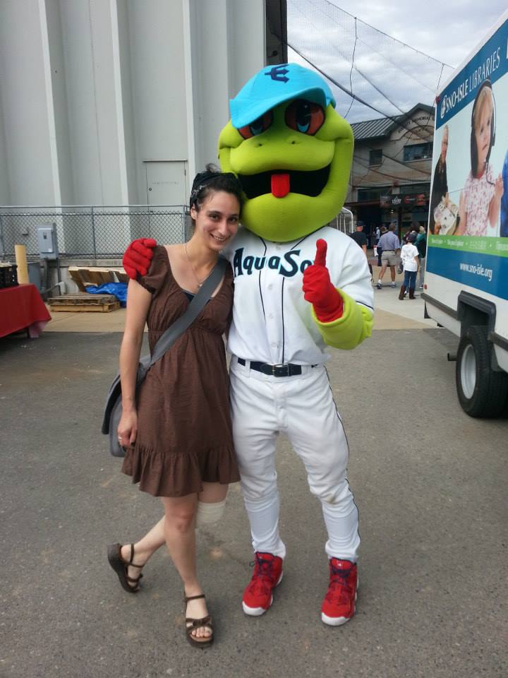 And the last two from our 2013 road trip are Dusty of the @tcdustdevils and the mascot she was most excited about meeting on that trip, Webbly of the @EverettAquaSox.