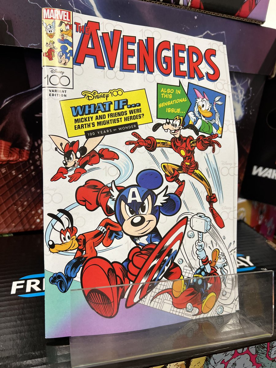 NostalgicComics's tweet image. New this week! Amazing Spider-Man 17 #Disney100 variant! #spiderman #mikeymouse #donaldduck #goofy #pluto #minniemouse #avengers