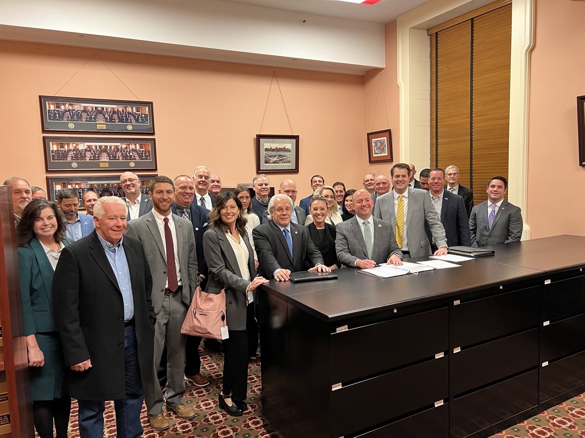 BrianStewartOH's tweet photo. Today I reintroduced the Ohio Constitution Protection Amendment, along with 35 cosponsors, to require a 60% vote margin to amend Ohio’s governing document. It’s good policy &amp; it’s time to get it done. https://t.co/mV9TUBI4Tn