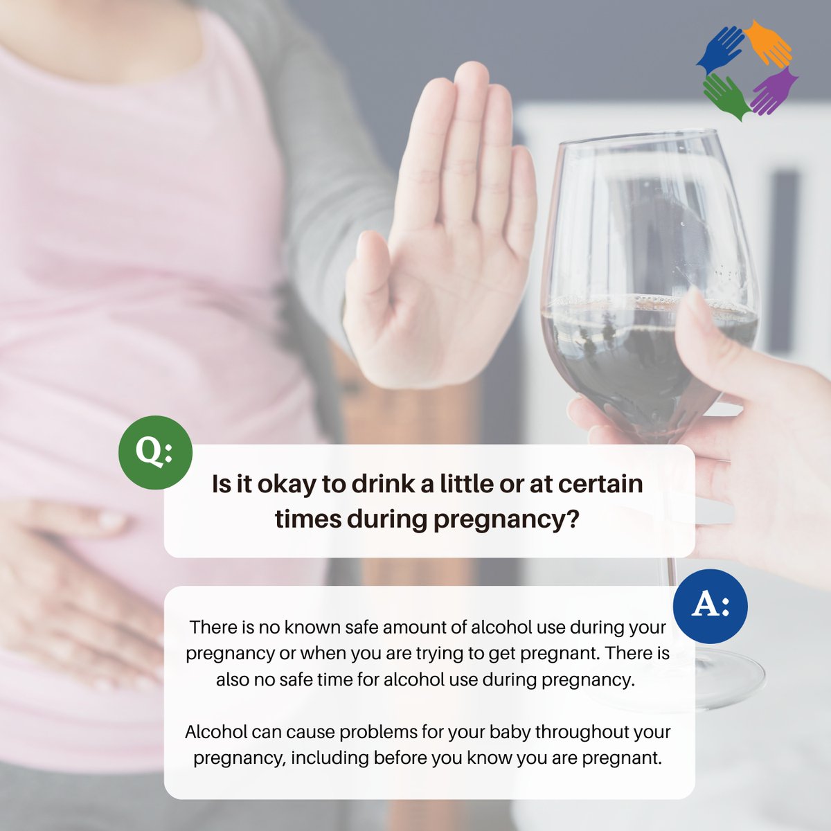 Women & Alcohol Use During Pregnancy Q&A 🤰

FASDs are preventable if a baby is not exposed to alcohol before birth!

Source (CDC, 2022) 🌐: cdc.gov/ncbddd/fasd/al…

#Alcohol #Pregnancy #FASD #PreventFASD #FASDAwareness #MomLife #WednesdayWisdom
