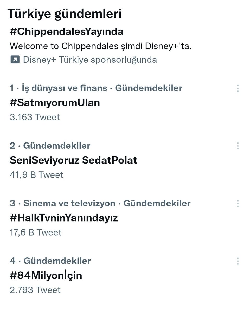 Türkiye gündemininde tepesine çıktık 💪🏻

#SatmıyorumUlan