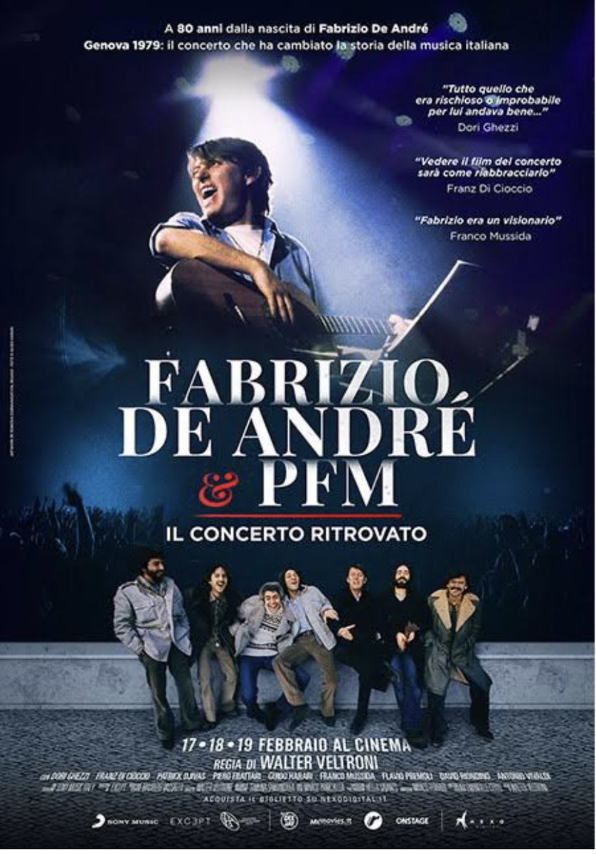 ilva87161350's tweet photo. #AmicoFragile a #SalaLettura
0ggi alle 21:15 Sky Arte ripropone lo storico filmato del
Concerto di Fabrizio De Andre e PFM (diventato docufilm diretto da Walter Veltroni, realizzato da Except,dedicato appunto a quella indimenticabile pagina della storia della musica italiana)
📽️ https://t.co/Ujs54ui44v