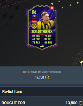 GunnersaurusFUT's tweet image. Bought 5 at 13.5k&amp;gt;

13k PAT for a short 4 day hold