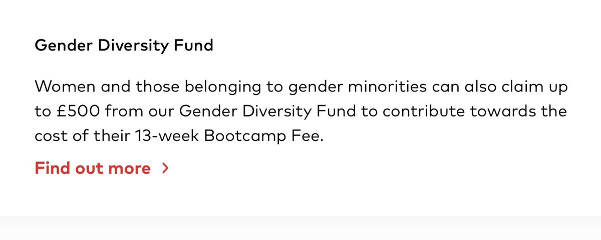 Fairbrofair's tweet image. Might as well title this “Not a White Male” fund. Ridiculous, active discrimination. Why’s it wrong to help poor white lads too? #educationdiscrimination #Northcoders