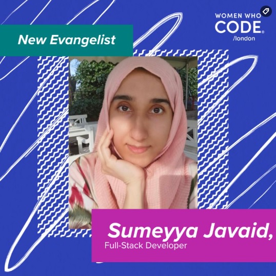 WWCodeLondon's tweet photo. Let's start a New Year with great news!
We're happy to introduce our new member of the leadership team Sumeyya Javaid! ππ
#womenwhocode #womenwhocodelondon #womenintech #wwcodelondon #womenintechnology #womenintechexcellence #womenengineer https://t.co/nsJkc9Q3a3