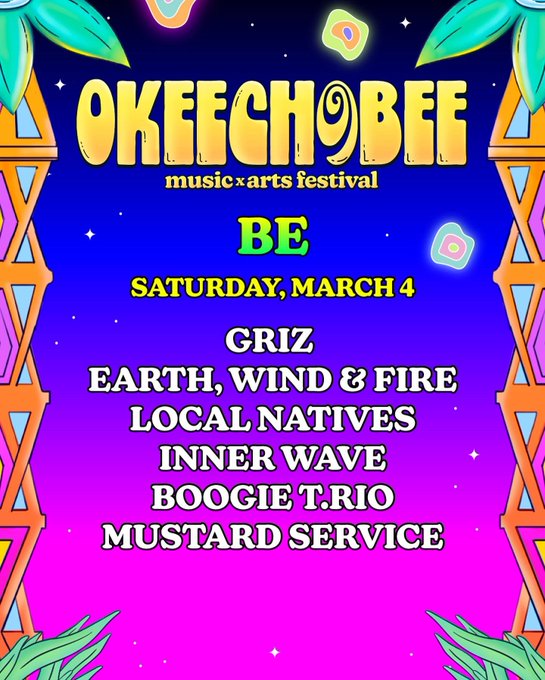 okeechobee festival Be Stage lineup