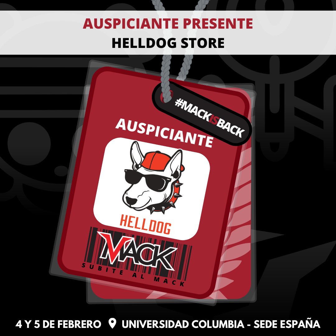 FestivalMACK's tweet image. Tu marca de remeras favoritas presentes en el #MACK6😎#Helldog como auspiciantes del #MACK, te comentamos que tenés la opción de hacer el pedido de tu remera personalizada, solo tenés que escribiles por DM en su insta @helldogstore y al toque te responden😉Así que aprovechá🔥