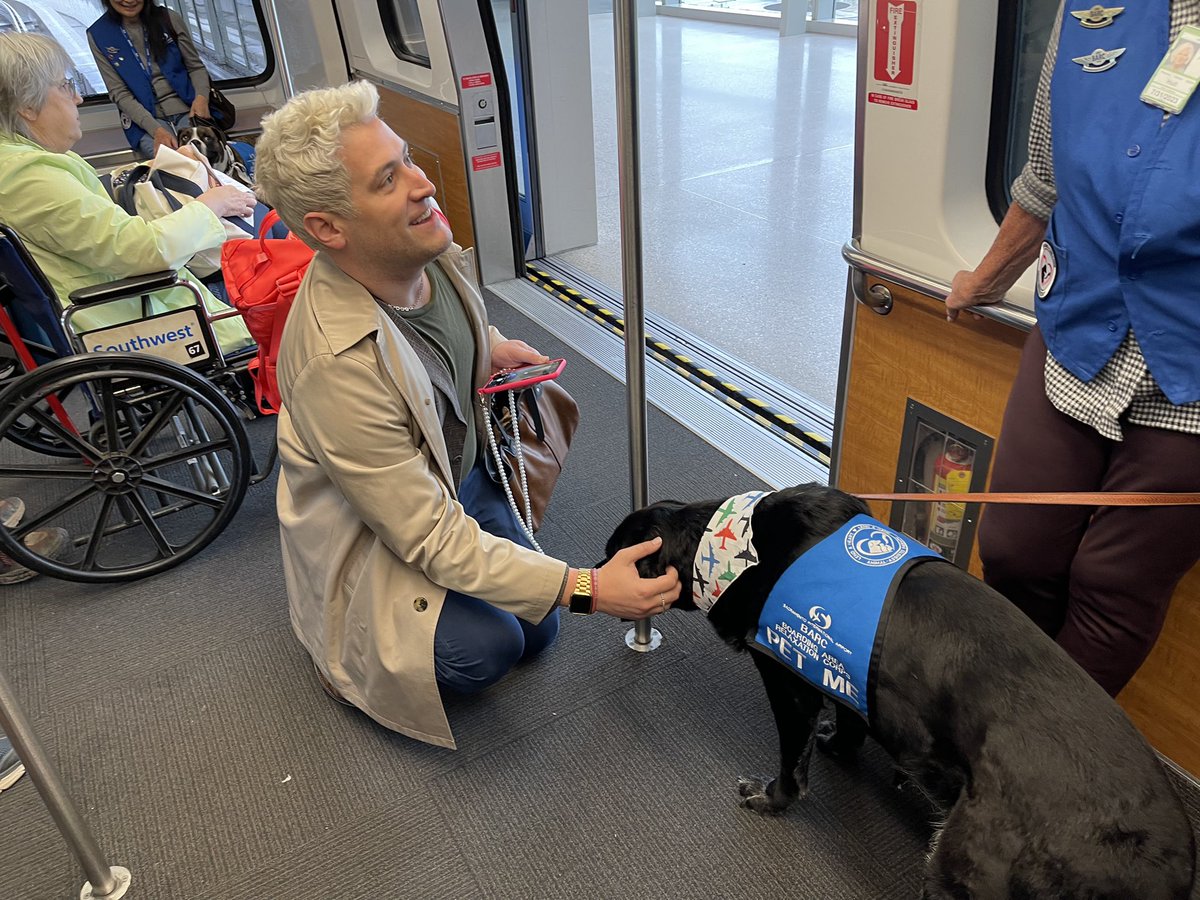 JohnEricksonWH's tweet photo. After lots of fun in Sacramento on behalf of #WeHo the @FAANews decided to remind me of my trauma w/ @SouthwestAir so our flights were messed up but now flying to @flyLAXairport and Uber to @fly_BUR because I don’t trust the system anymore. But there were dogs so it’s all good 👍🏻 https://t.co/AzVsi53vi9