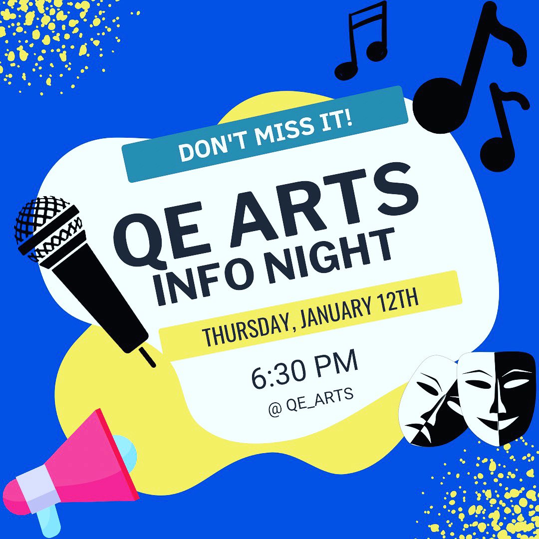 Ms_Augaitis's tweet photo. Come learn more about QE’s Regional Arts Program! 🎭 🎶 🎨 🕺🏽 If you are currently in grade 6 and live south of the 401, you are eligible to apply! Hope to see you there 😀 @QESrPS @PeelArts1 @PeelSchools @mskcteach @Sonoski_Wash https://t.co/CBKC5XoWQU