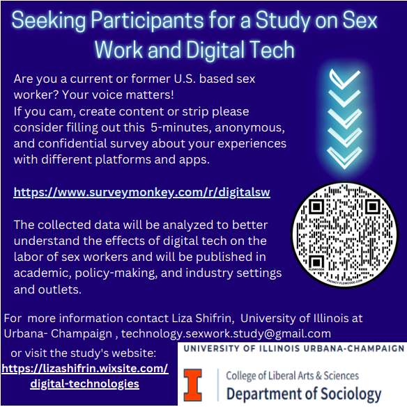 Looking for more participants for my survey on U.S.-based sex workers and the platforms they use. If you work as a #camgirl, an #adultcontentcreater, an #adultperformer or a #stripper please consider taking this brief and anonymous survey 
surveymonkey.com/r/digitalsw

Share &amp; RT