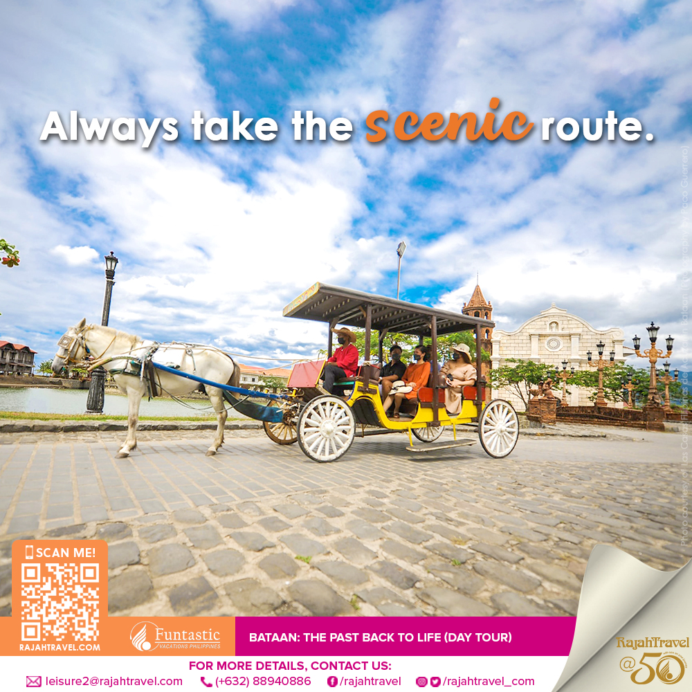 Have a glimpse of the colonial past by taking a kalesa ride. 🐴🏘🇵🇭 #MyLasCasasStory

Bataan: The Past Back to Life (Day tour)
👉bit.ly/rtcfvp-bataan

#LasCasasFilipinasDeAcuzar #Bataan #BakasyonSaBataan #ItsMoreFunInThePhilippines #SafeTripPH #RajahTravel #Travel #KAbyahe