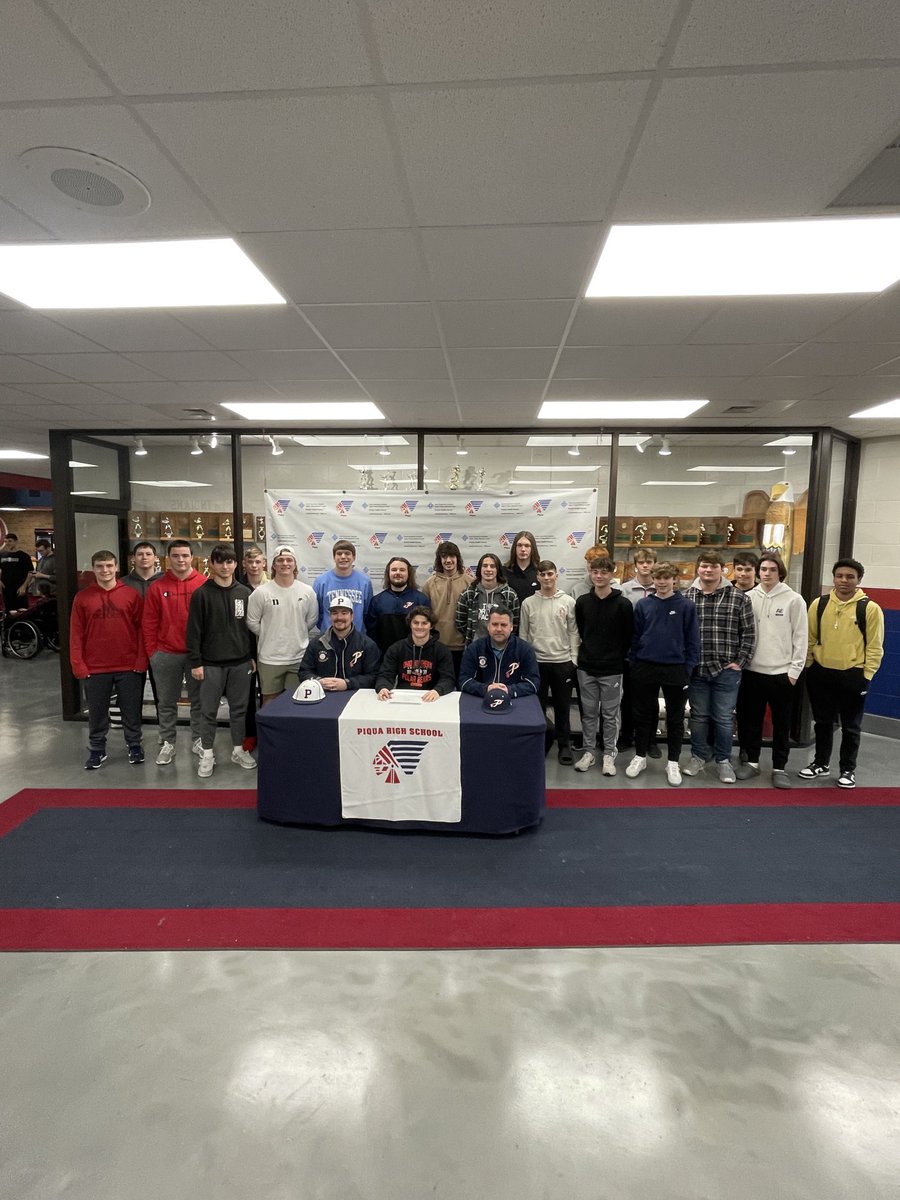 Congratulations to senior Zane Pratt, for signing his letter of intent today to attend and play baseball for Ohio Northern University. #WeArePiqua.