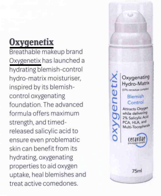 Blemish Control Hydro-Matrix has launched in the UK and has been featured in Aesthetic Medicine! The piece writes that the product ‘offers maximum strength, and timed-release salicylic acid to ensure even problematic skin can benefit from its hydrating, oxygenating properties’.