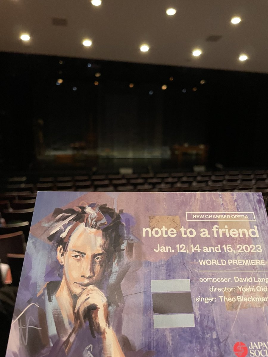 DanieleSahr's tweet photo. Waiting on this Wednesday for dress rehearsal preview for David Lang’s #opera #notetoafriend @japansociety @PROTOTYPEfest https://t.co/rPpf1XFDFB