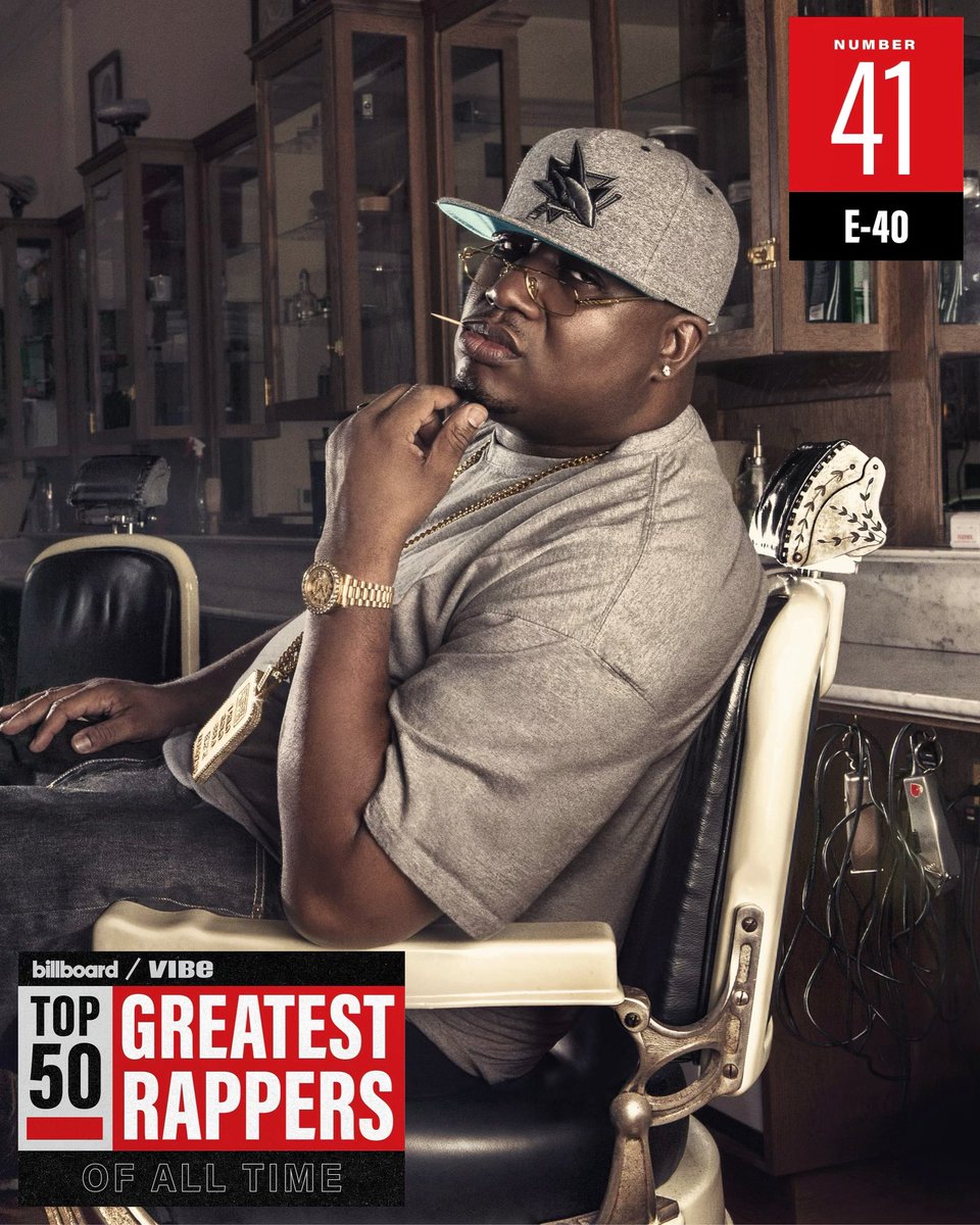 Appreciate the recognition from @billboard & @VibeMagazine for their 50 Greatest Rappers of All-Time list 🎩 Still feel underrated nationally but nobody can deny my longevity, independent hustle, my unorthodox style and creative slang in this rap game!! 🎤🗣️