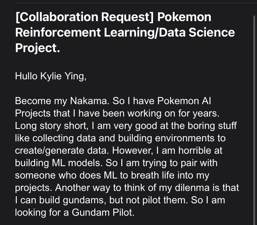 This is the most epic collab request I’ve ever gotten