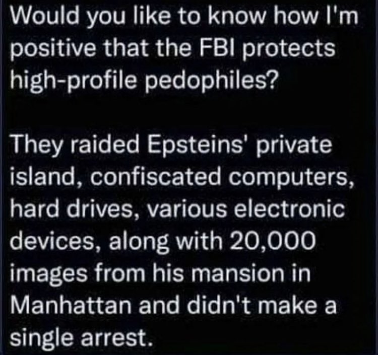 EllenRedd's tweet photo. #epsteindidntkillhimself #epstein #fbi #fbimemes #fbicoverup if you don’t think that these topics are #spiritual , then you have no idea what #ascension and #enlightenment are really about. https://t.co/GeOUUvsRB4