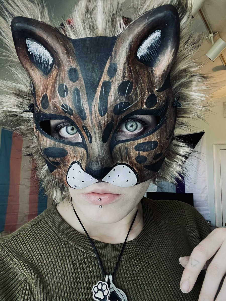finchpaws's tweet photo. finally made one of those therian cat masks all over tiktok https://t.co/sZR5Vv3Qj8