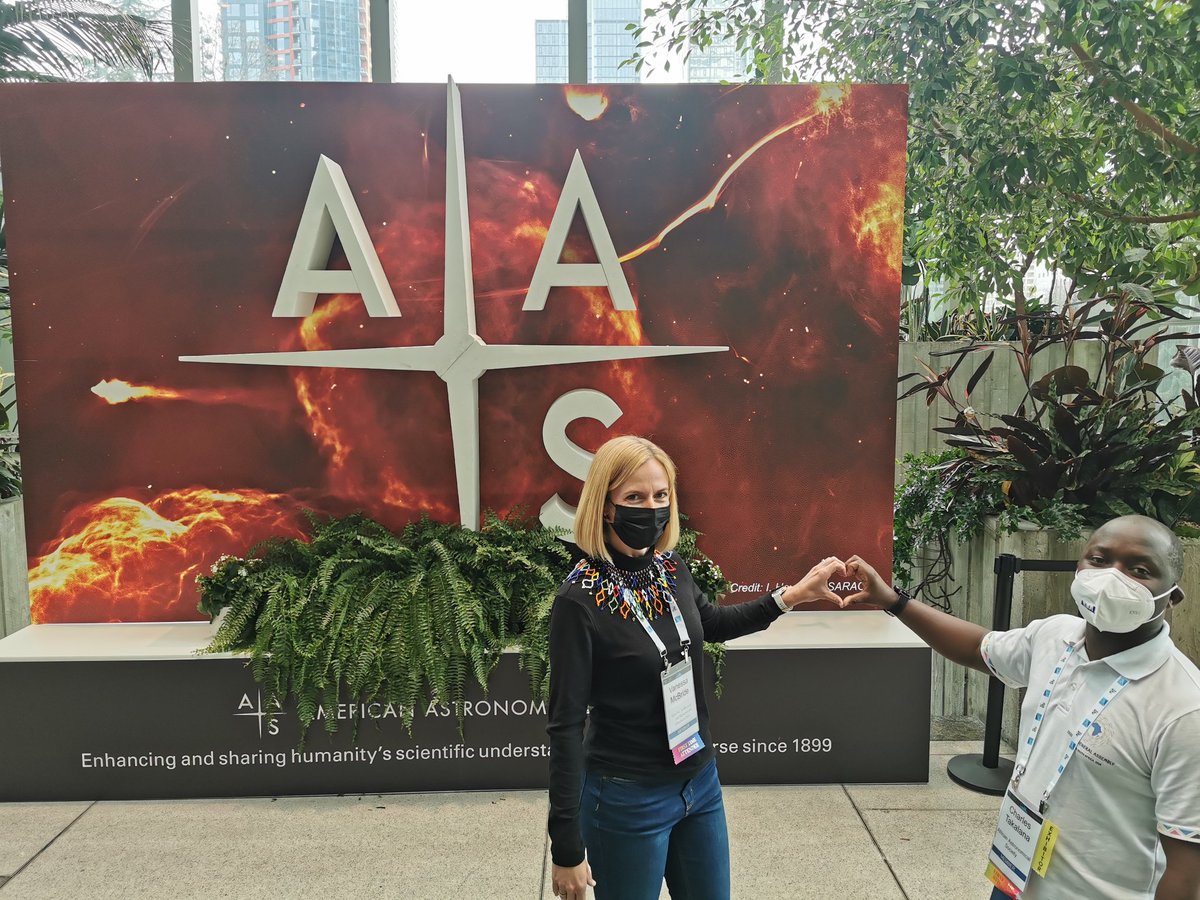 So, speaking of African awesomeness, how many of you noticed that the image used everywhere at #AAS241 is from the South African Radio Astronomy Observatory (SARAO)... 🙂  <a href="/SKA_Africa/">NRF/SARAO</a> <a href="/AfricaAstronomy/">AfricaAstronomy</a>