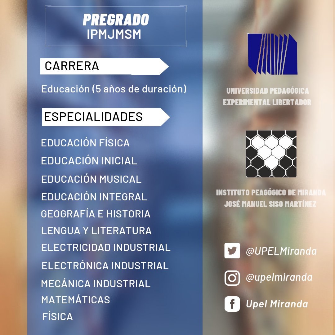UPELMiranda's tweet photo. Se informa a los aspirantes, que las inscripciones para el periodo académico 2023-1 ha comenzado.
Invitamos a todos los bachilleres que deseen estudiar en nuestro Pedagógico. #educacion vocación #somosupel https://t.co/UezhRqwvn7