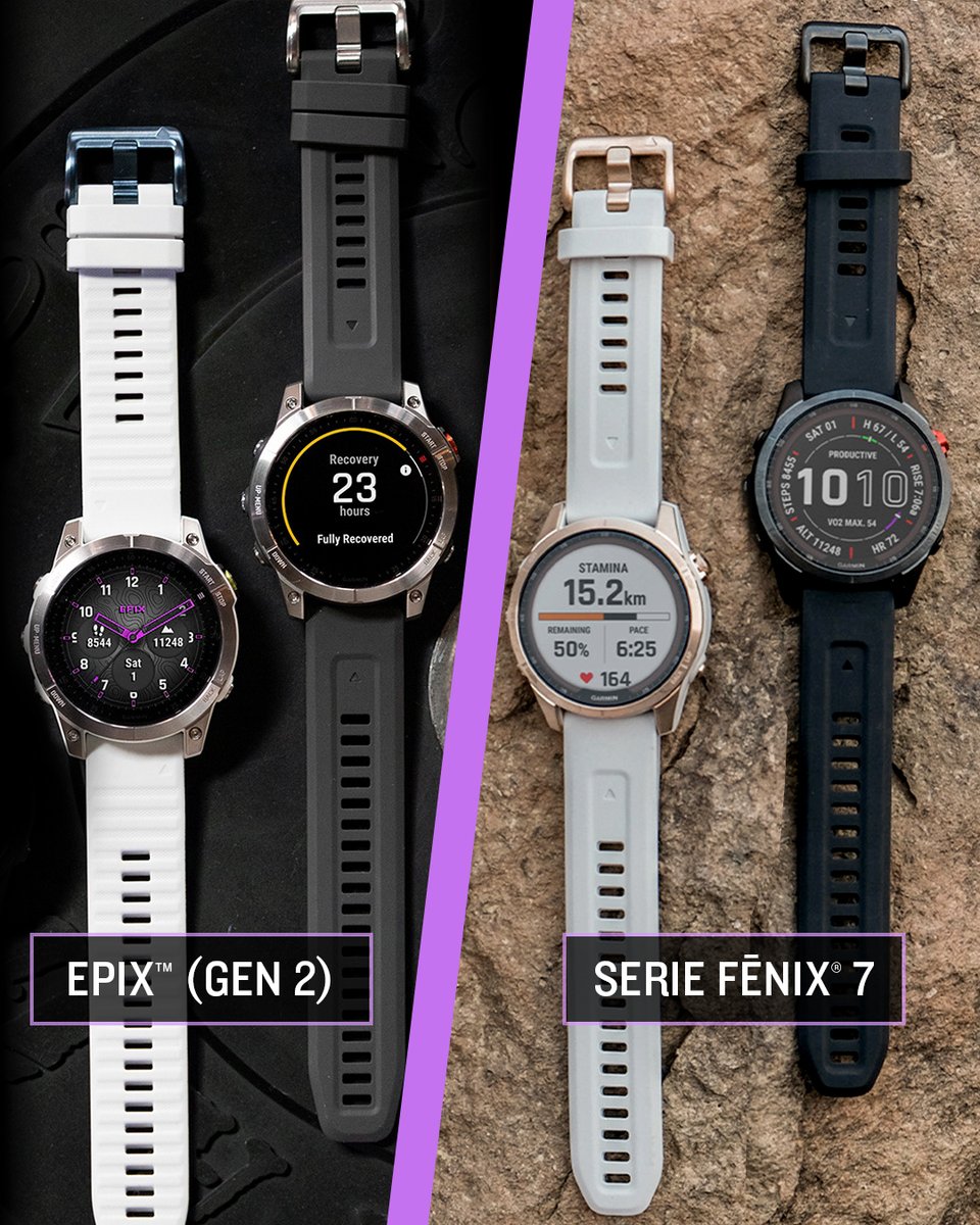 GPSSTOCK's tweet photo. Si disfrutas del exterior #SerieFenix7 con pantalla táctil visible al ☀️ sol más extremo es para ti, disponible en 3 tamaños –– Si prefieres el alto brillo de una pantalla AMOLED #EPIXgen2
¿Cuál prefieres?
#Garmin #GarminMx #Triatlon #Running https://t.co/I9F5sL2KDZ