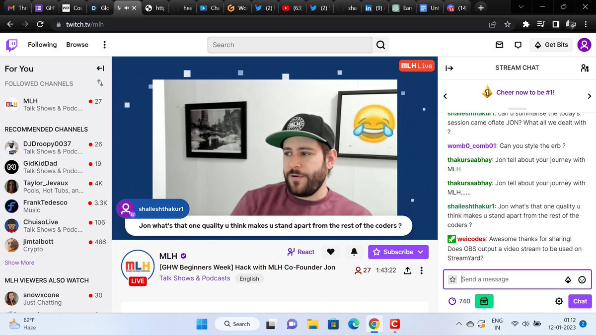 shylessdev's tweet image. Had an incredibly Great session filled full of Fun while learning. One of my comment &quot;Prolly, Jon is having fun with his own instinct&quot; got addressed by JON when while struck in an error.I could make him laugh that time. Error got Fixed later at Day3 of #GlobalHackWeek @MLHacks.